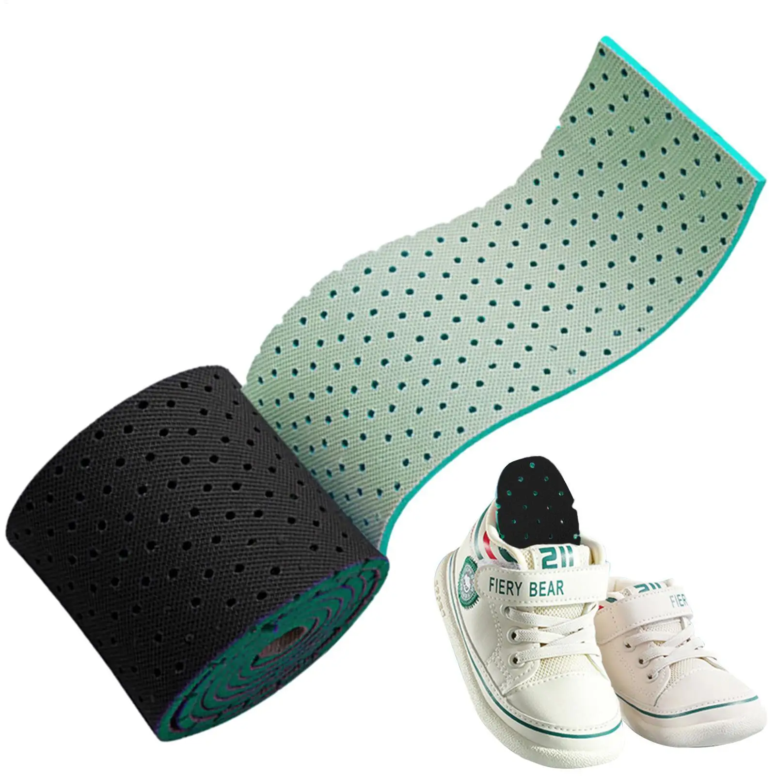 Mesh Insoles Breathable Lightweight Arch Support Odor-Resistant Flexible Cushion Shoe Insoles Shock Absorbing for Foot Walking