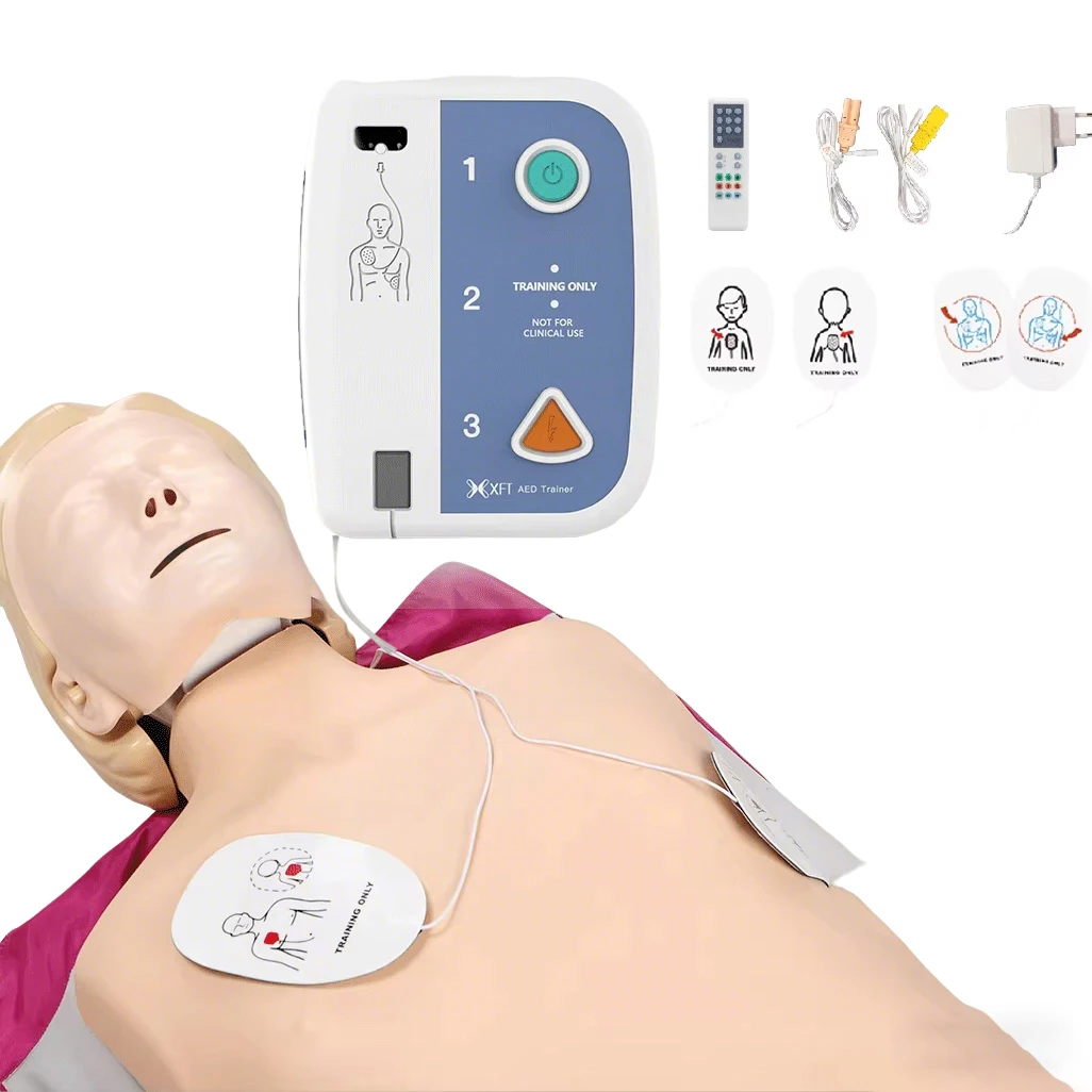 20 Languages AED Trainer XFT-120C+ First-aid Training Device External Defibrillator Teaching Machine 10 Training Modes