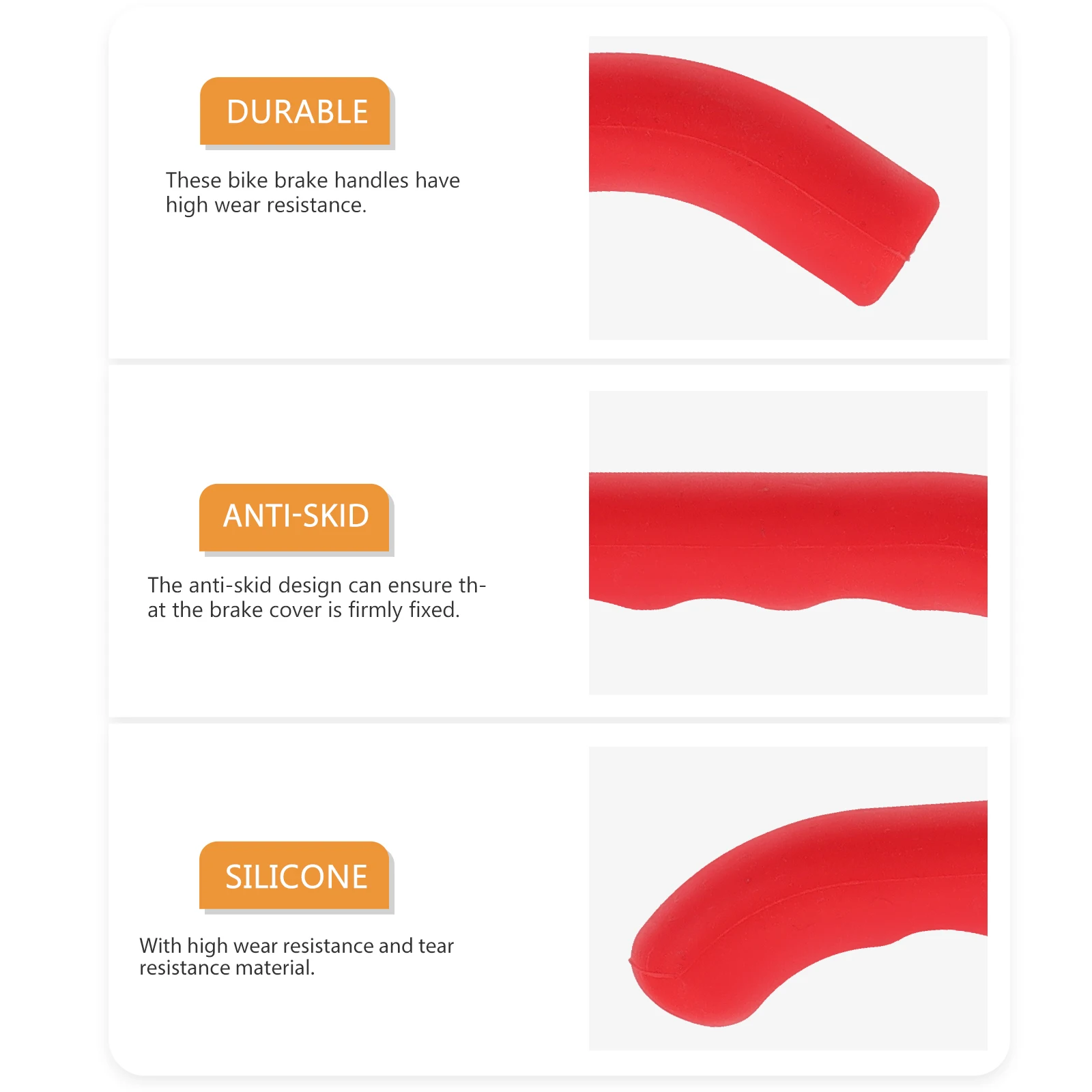 

2Pcs Brake Lever Protector Silicone Covers Bike Brake Handle Sleeves Protective Grip Cover Cycling Accessory Scratch Resistant