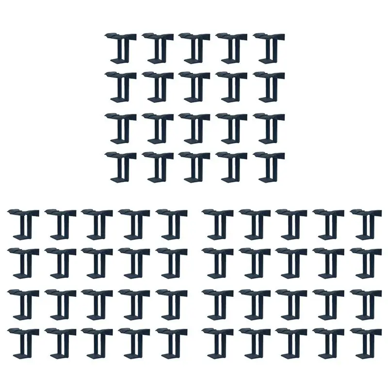 60PCS Photovoltaic Panel Drainage Buckle Surface Plate Solar Panel Water Drain Clip For Solar Panel Draining Black 40Mm