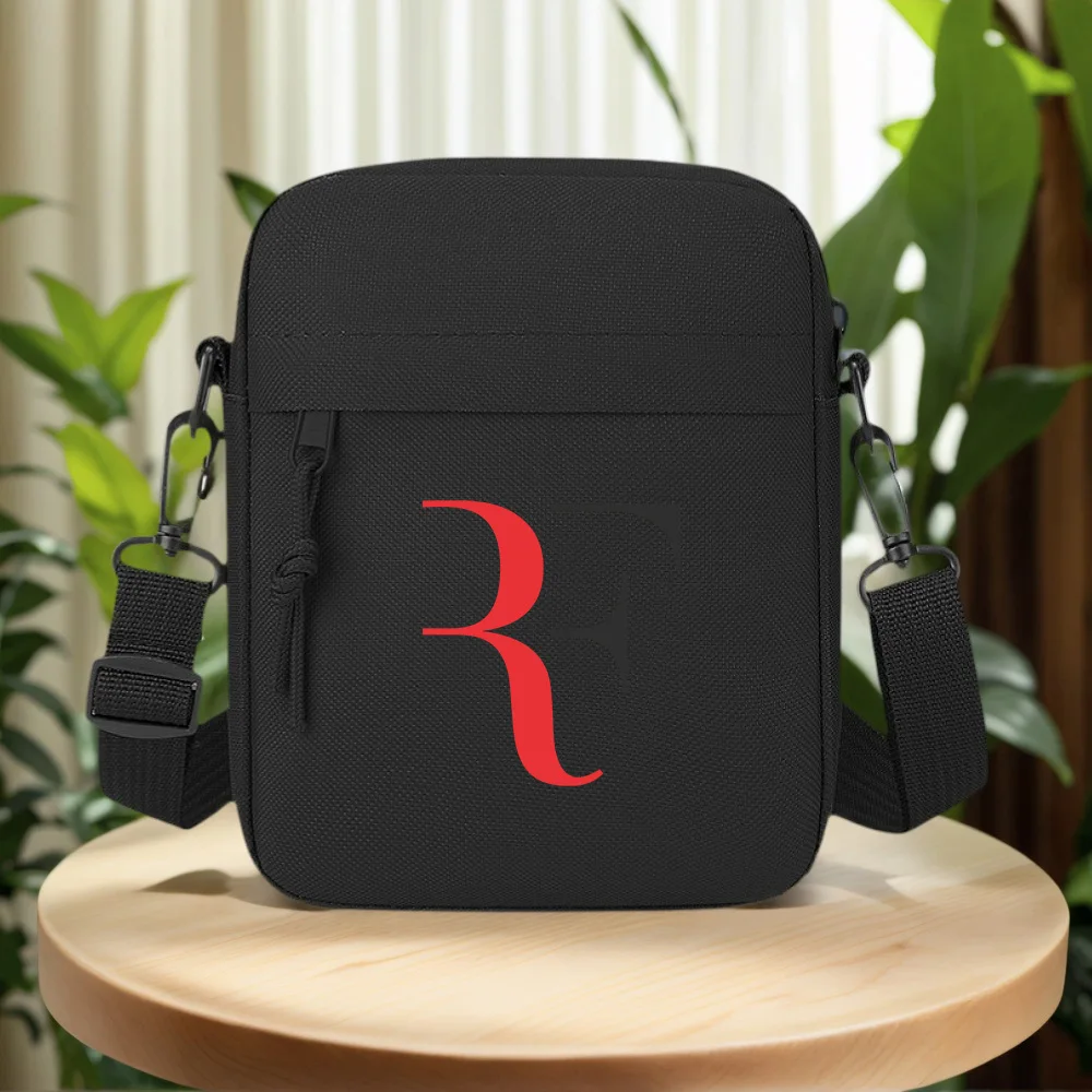 Red letter R and black F design Men Crossbody Bag Single Shoulder Women Cartoon Anime Film Printing Design Unisex