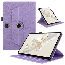 360 Rotation Cover for Huawei Honor Pad 9 2024 Case Tree Embossed Case Funda for Honor Pad 9 12 1 Tablet Cover HEY2-W09 HEY2-W19