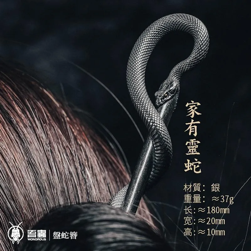 

Ретро элитный 2024, оригинальная заколка для волос в виде змеи, исцеляющий дух, змея, ниша, дизайн, уникальный подарок