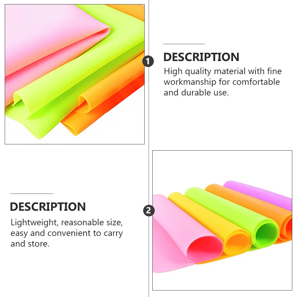 3Pcs Silicone Table Mat Colorful Non-Skid Heat Insulation Baking Place-Mat Home Restaurant Party Supplies view 5