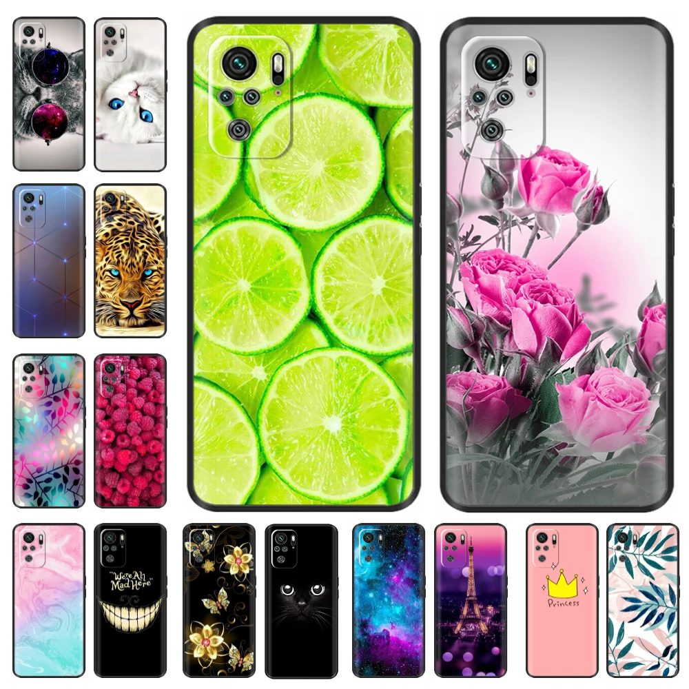 Case For Redmi Note 10 Case For Xiaomi Redmi Note 10 pro Note 10S Soft TPU Silicone Back Cases on Redmi Note 10s Bumper Cover