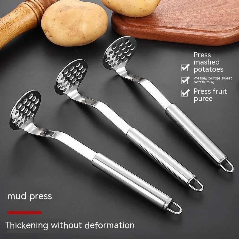 Espremor De Batata De Aço Inoxidável, Espremor Doméstico, Compactador de comida para bebê, Pressionando Batata Mash Spoon