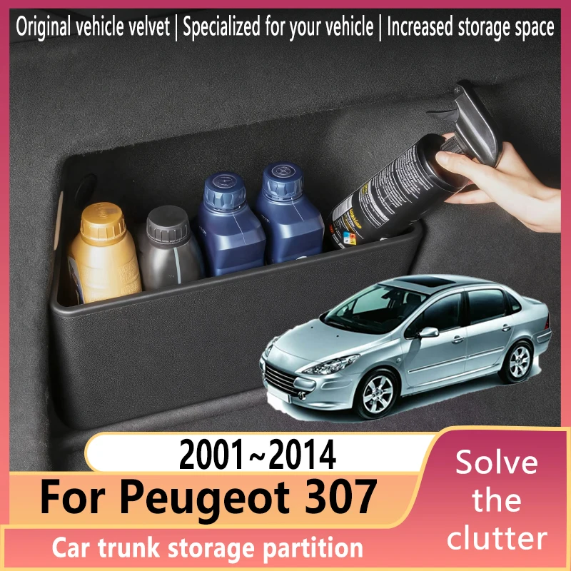 

For Peugeot 307 2001~2014 2013 2012 Thickening Trunk Storage Partition Multifunction Storage Auto Interior Parts Car Accessories