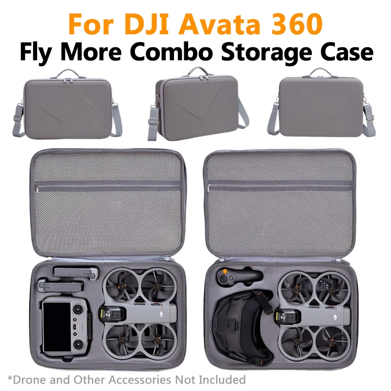 

Портативный чехол из искусственной кожи для DJI Avata 360, сумка для хранения для комплекта DJI Avata 360 Fly More Combo Drone RC2/RC-N3 Controller Kit