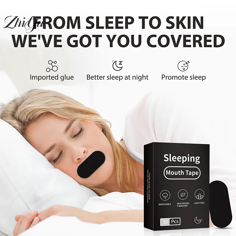 

30 шт., лента для рта против храпа, лучшие дыхательные полоски для носа, медицинский класс, улучшенный сон, держите рот, близко, предотвращает храп