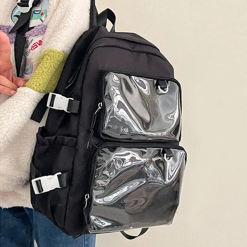 1 Stück Neuer Transparenter Rucksack Japanischer Kawaii Itabag Damen Großer Kapazität Ita Rucksack Schultaschen für Studentinnen JK – Detail 4