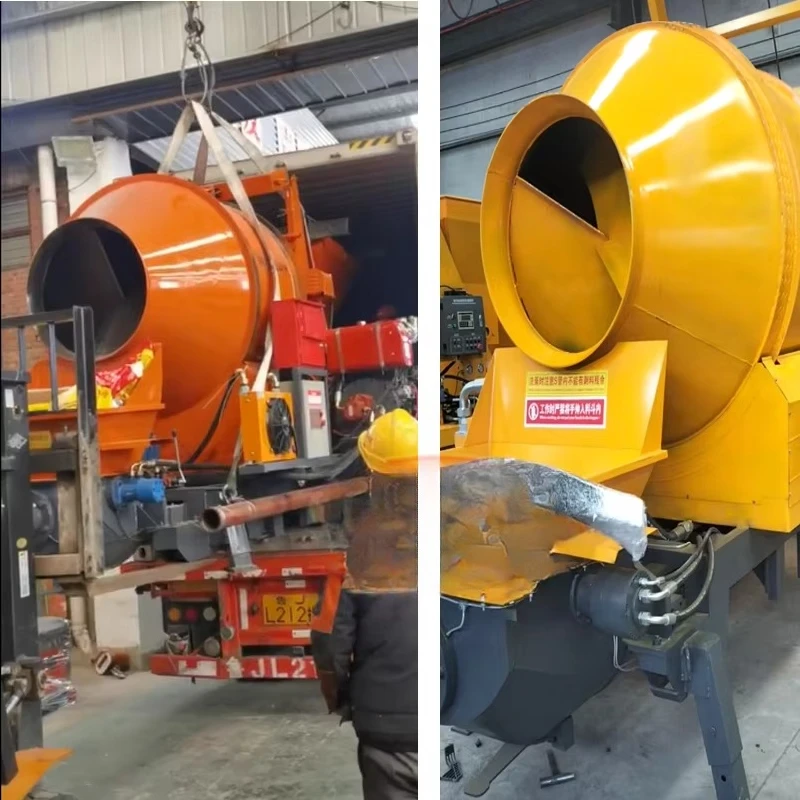 Drum Type Concrete Mixing And Conveying Pump Concrete Pump Machine Concrete Mixer