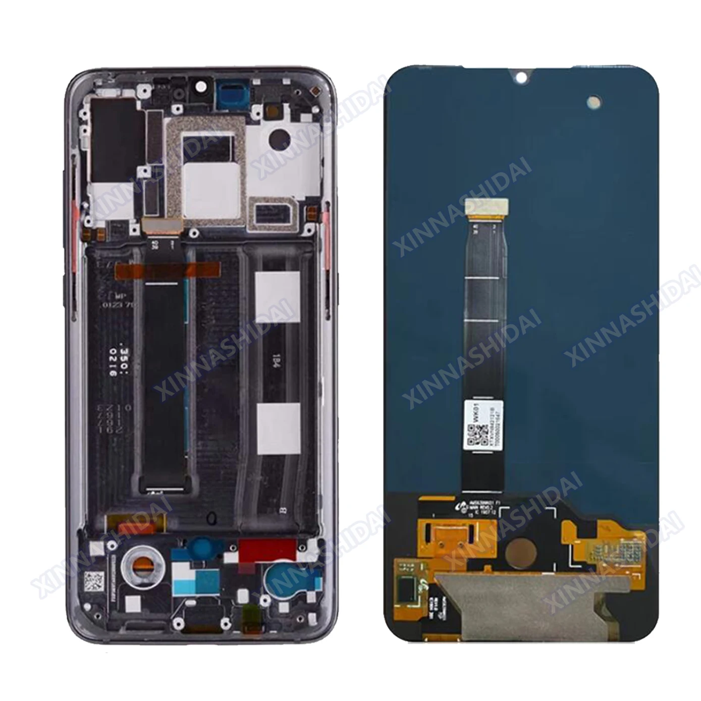 6.39\'\' Super AMOLED LCD For xiaomi Mi 9 LCD Display Touch Screen Digitizer Assembly with frame For xiaomi Mi9 M1902F1G Display