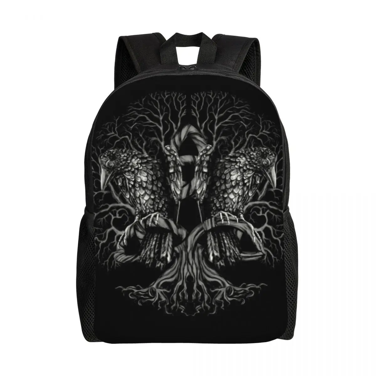 Tree Of Life Yggdrasil With Ravens Laptop Backpack Women Men Casual Bookbag for School College Students Vikings Bag