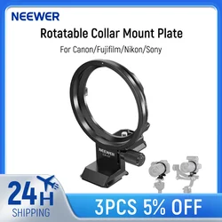 Neewer Rotatable Collar Mount Plate for Canon EOS R5 R5C R6 Mark II Fast Horizontal to Vertical Camera Tripod Lens Mount Ring