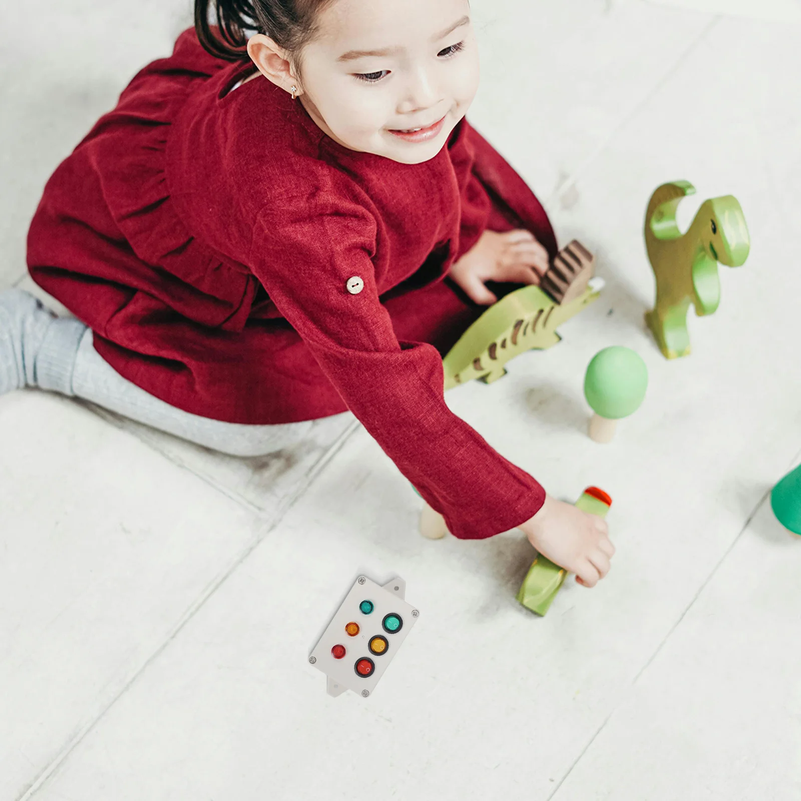 1 ensemble de panneaux interactifs avec lumières LED 3 couleurs, panneau d'activité pour tout-petits, pour la Coordination et la créativité des enfants