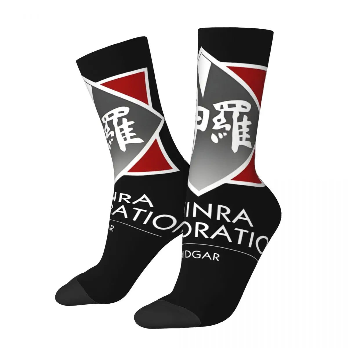 Shinra Corporation Men's Socks Retro Harajuku Shinra Corporation Street Style Novelty Seamless Crew Sock