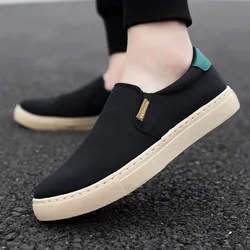 Casual Canvas Shoes Men's Summer Slip on Loafers For Men Flats Breathable Driving Shoes Male Cloth Walking Sneakers Board Shoe