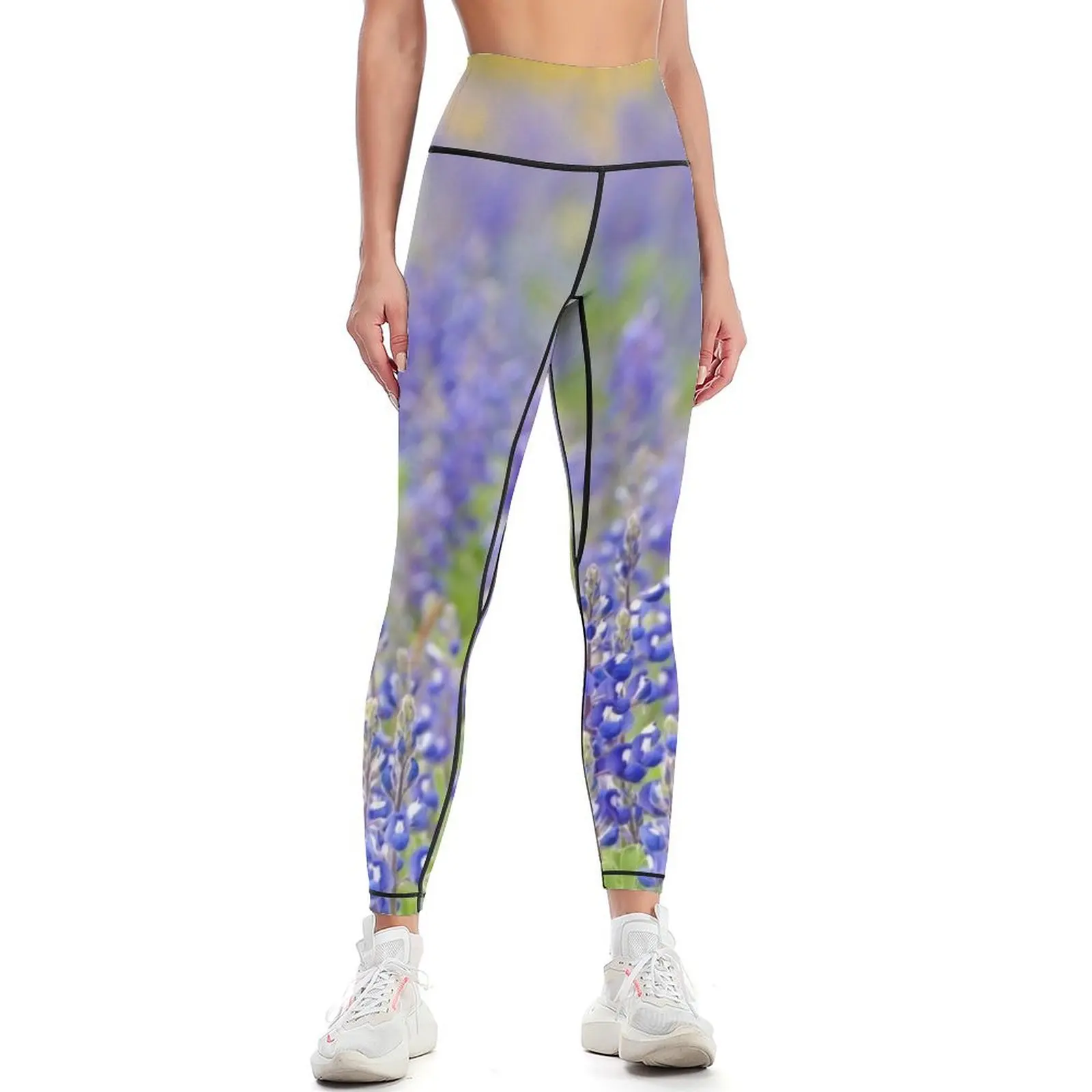 Texas Bluebonnet Field, Nacogdoches County Leggings leggins push up woman Sweatpants gym womans Womens Leggings