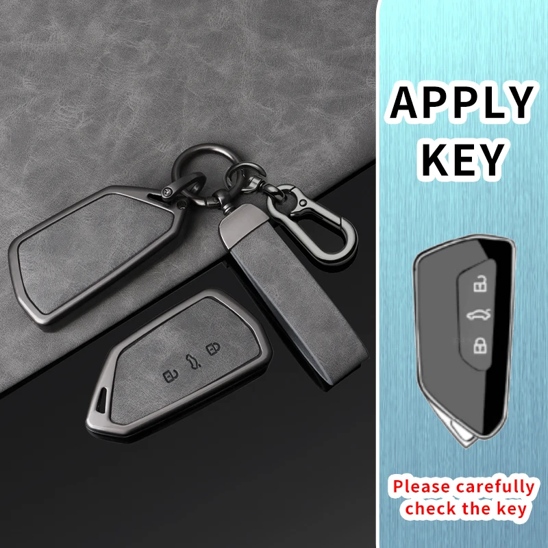 Leder-Schlüsseletui für VW ID.3 ID.4 Golf 8 MK8 Cupra Skoda Octavia A8 SEAT Leon MK4 Formentor Tarraco – Detail 12