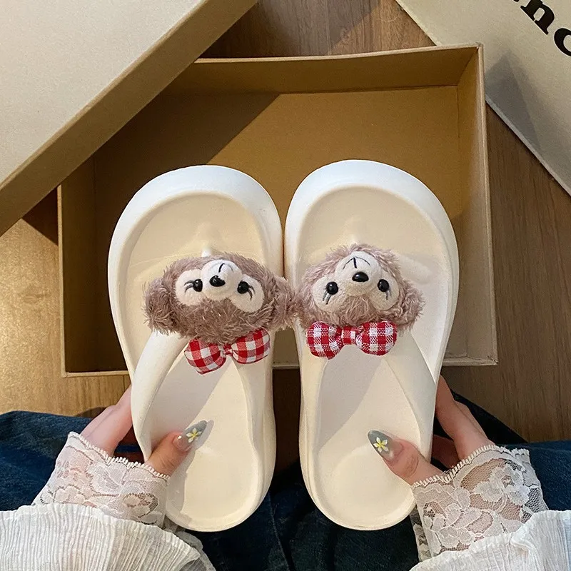 

Kids'Slippers Cartoon EVA Fashion Summer Flip-flops For Children Anti-slip Soft Thick Bottom Home Slipper Blue Pink Size 35-40