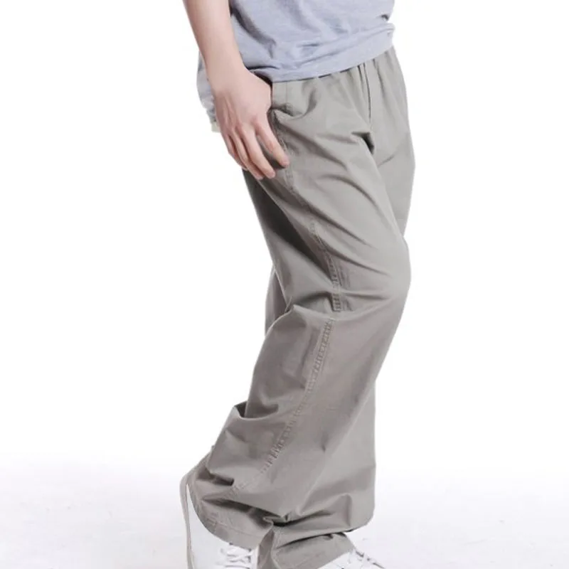 Summer Autumn pants men 5XL 6XL weight 130kg cotton Plus size men pants 4 colors