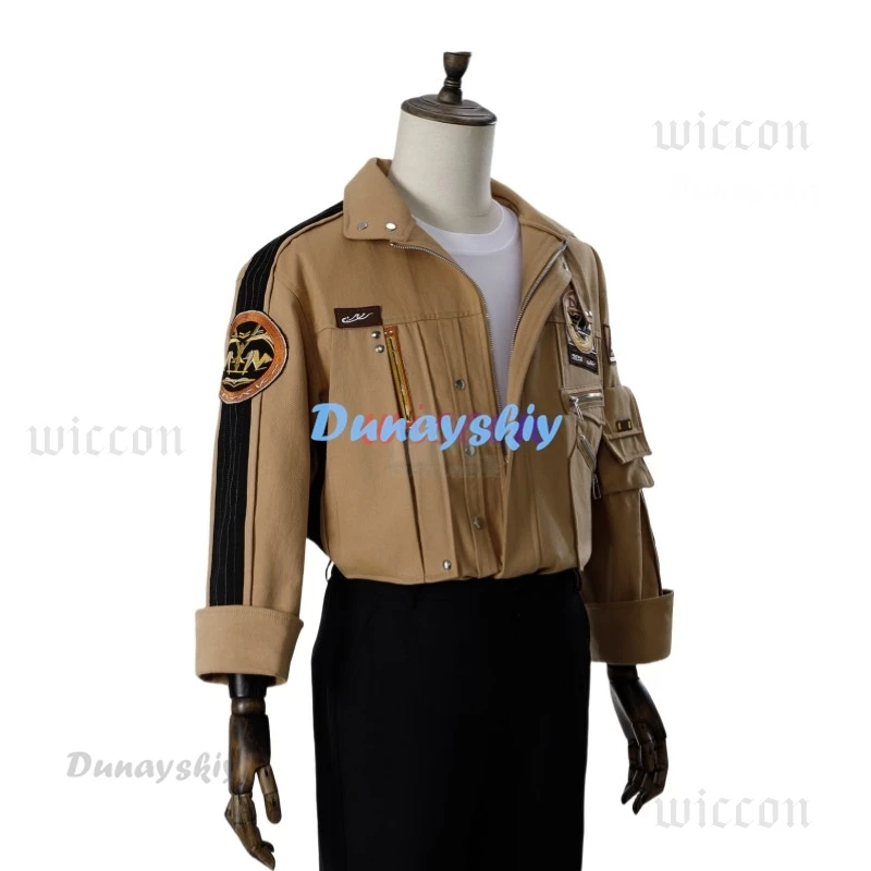 Parrucca del costume cosplay di Love and Deepspace Caleb Giacca volante marrone Uniformi supersoniche Festa di Halloween Donna Uomo Vestito di carnevale