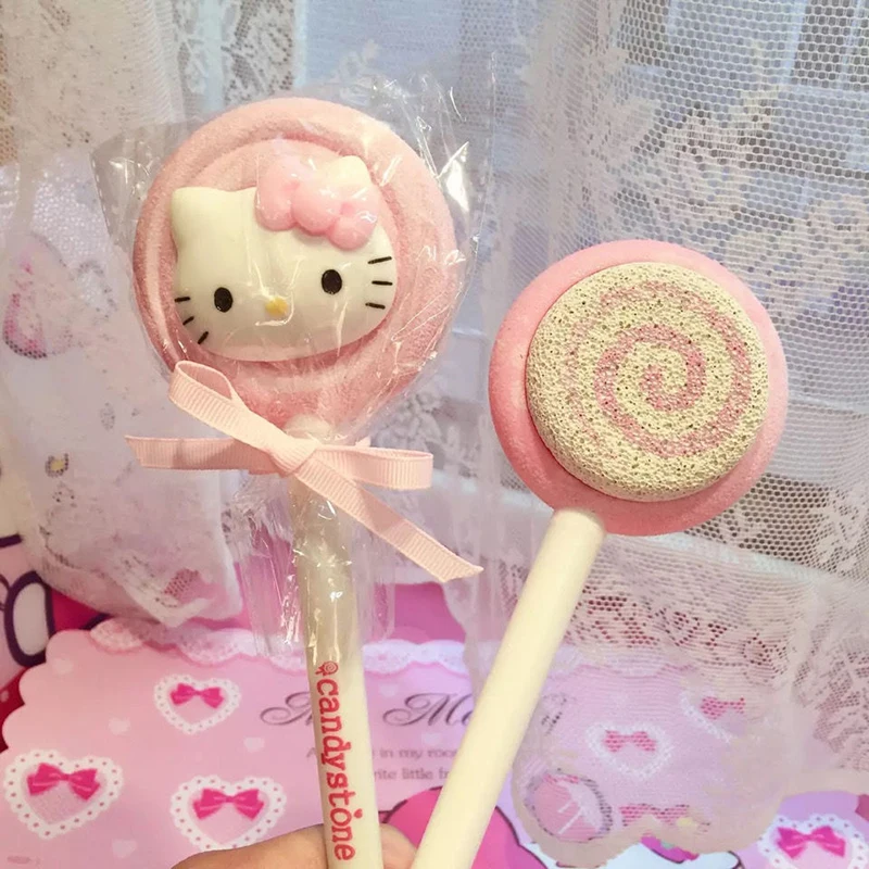 New Hello Kitty 50th Anniversary Doughnut Cartoon Cute Doll Handheld Release Pressure Princess Candy Gift Grinding Feet Stone