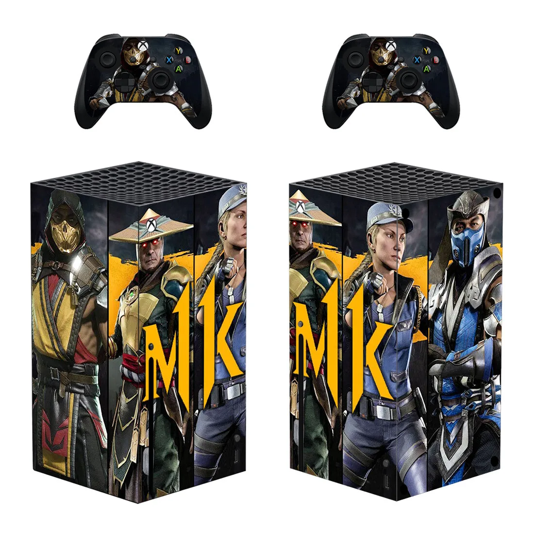 MORTAL KOMBAT Style Xbox Series X Skin Sticker for Console & 2 Controllers Decal Vinyl Protective Skins Style 1