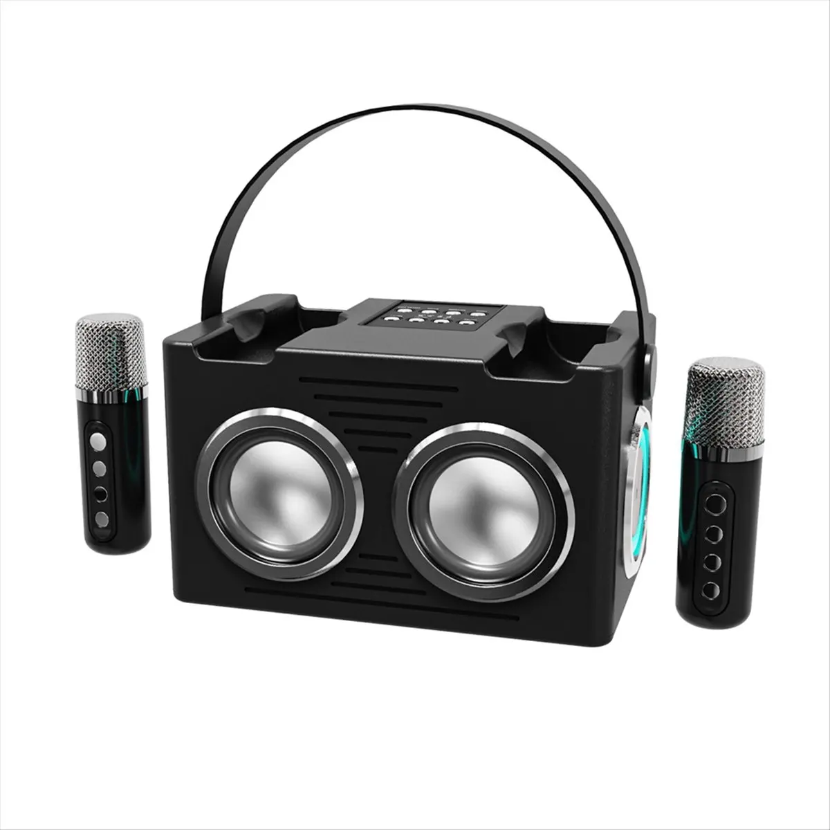 

Портативная Bluetooth-колонка ABFN для караоке с мощными басами, Hi-Fi звуком и беспроводным микрофоном для домашних вечеринок