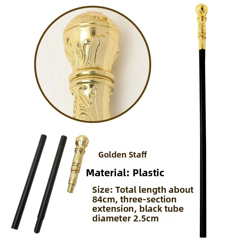 loween Prop Cosplay Faraone Stf Reatic Toy King Mago Bacchetta Masquerade Par Acory Costume egiziano Elemento