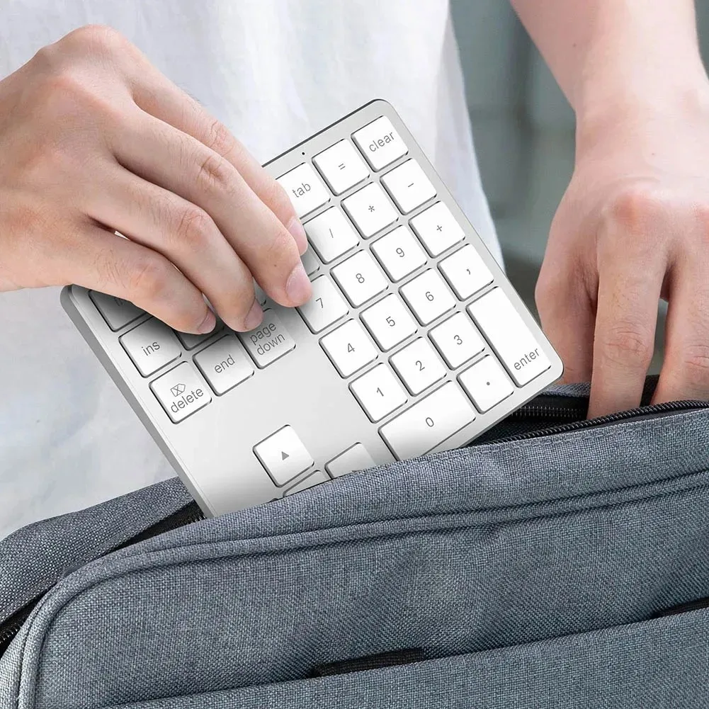 ミニデジタルキーボード 2.4 グラムワイヤレステンキー Bluetooth キーパッド充電式 35 キーテンキーキーボード Android ウィンドウ PC 用,Mini Digital Keyboard 2.4G Wireless Numeric Keyboard Bluetooth Keypad Rechargeable 35 Keys Numpad Keyboard for Android Window PC