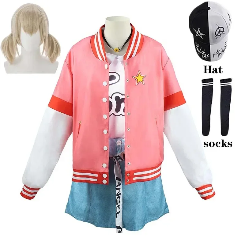 Azusawa Kohane Cosplay Kostuum Anime Kleurrijke Podium Azusawa Kohane Outfits Pruikhoed Voor Vrouwen Meisjes Carnaval Comic Con