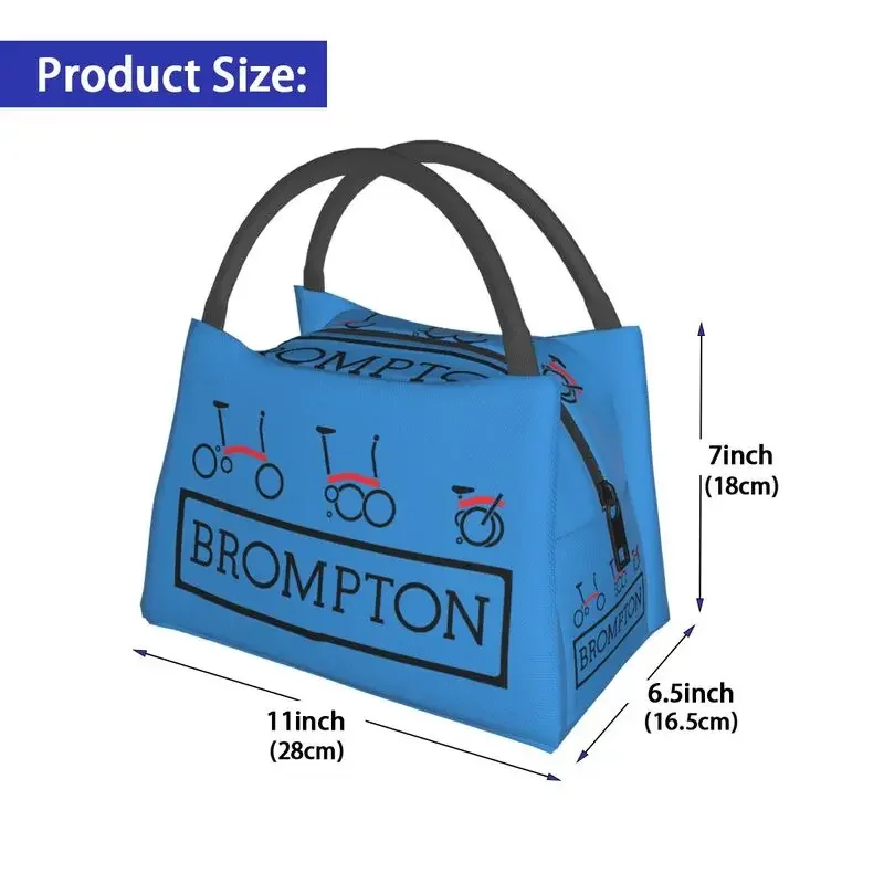 Brompton Bike Insulated Lunch Bag for Women Leakproof Thermal Cooler Lunch Box Office Picnic Travel