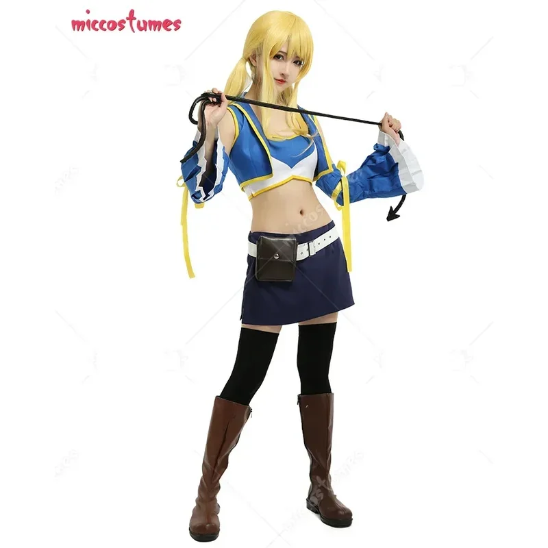 

Женский полный комплект Miccostumes, костюм для косплея с поясной сумкой и батогом