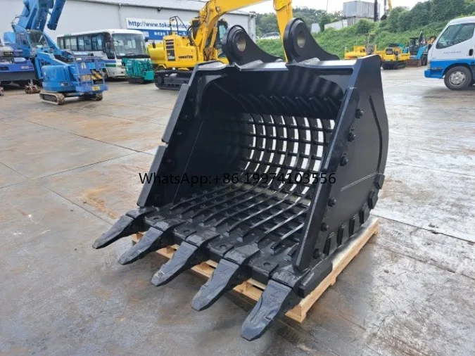 Backhoe Adapter Excavator Skeleton Bucket 500 mm 600mm 800mm Sieve Bucket for Sale