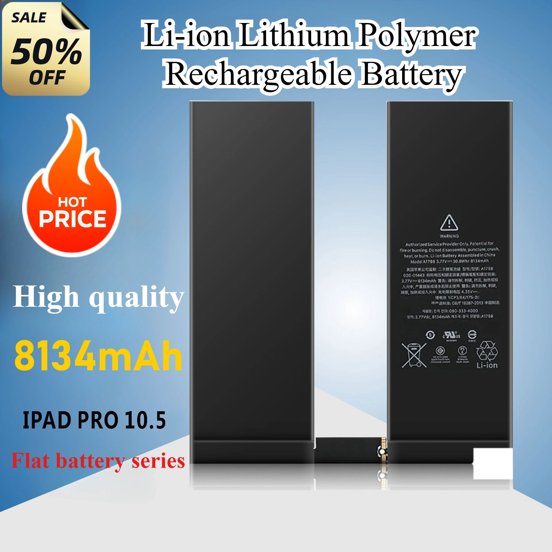 

New Tablet Battery 8134mAh for Apple IPad Pro 10.5 Inch A1701 A1709 High Quality Replace Battery