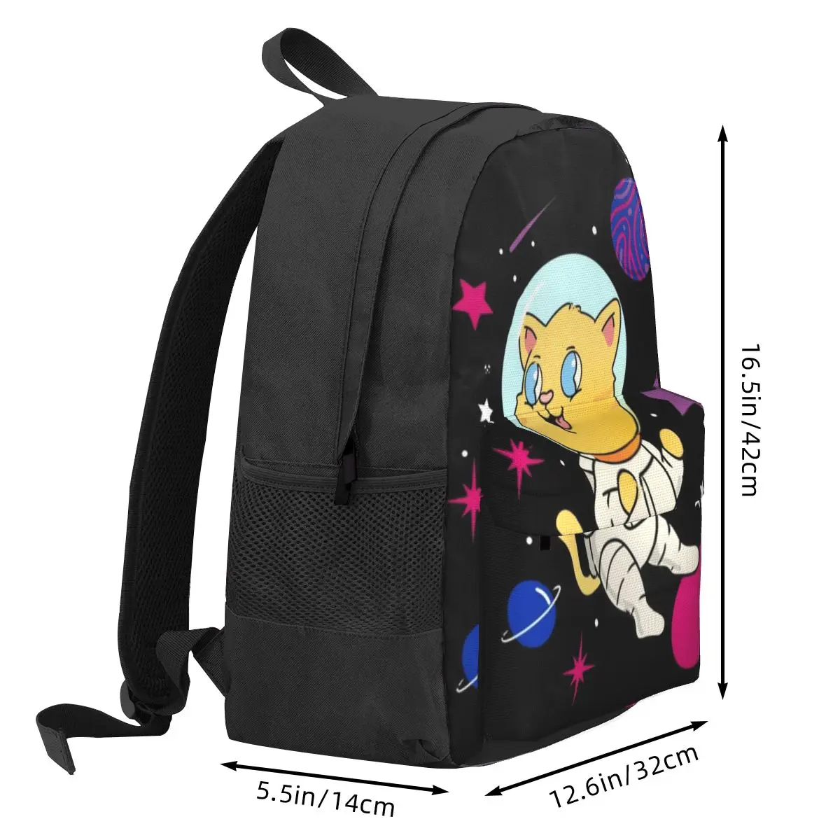 Mochilas Bissexuais Cat in Space, Mochila para Estudantes, Mochilas Escolares para Crianças, Mochila para Laptop, Bolsa de Ombro para Meninos e Meninas