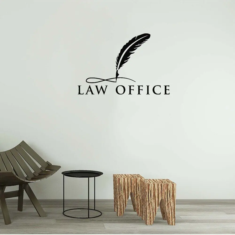 مكتب القانون الحديث صور مطبوعة للحوائط المحامي العدالة الميزان المحكمة ملصقات جدار ديكور المنزل الداخلي خلفية ديكور الفينيل DW10311 #2