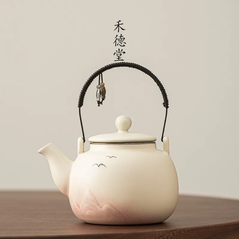 

Ceramic Large Capacity Jingdezhen Japanese Style Teapot, Kung Fu Tea Set, Hotel Home Warm Tea Single Pot Tea Maker