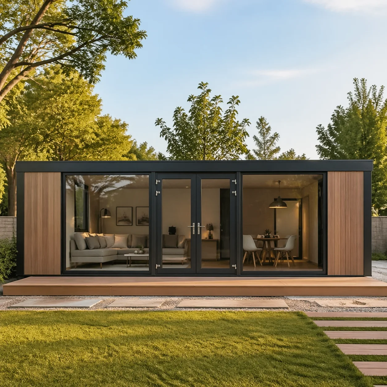 Eco-Friendly Modular Expandable House eco material expandable design fast build 2 bedrooms steel frame green insulation portable