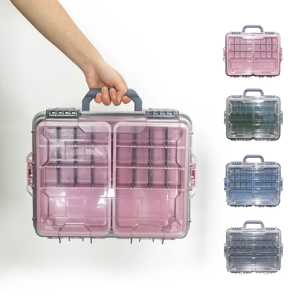 

ZYZ 1 шт., коробка для рыболовных снастей, многофункциональная клетка для хранения рыболовных инструментов, двухслойная с несколькими сетками, коробка для хранения снастей