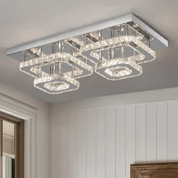 Crystal Ceiling Light Modern Crystal Led Chandelier Luxury Pendant Lighting Home Decor Lamp Living Room Indoor Fixture Bedroom