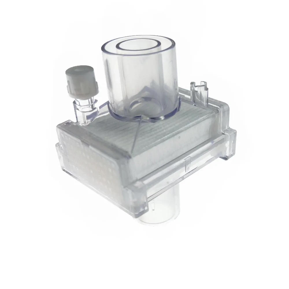 5PCS Bacterial Viral Filter  Hepa Filter for Adult, Connector 22m/15f-22f/15m, Tidal Volume:200ml-1500ml,With Gas Sampling Port.