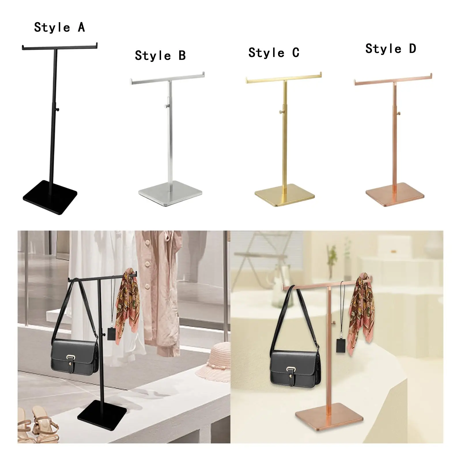 

Purse Display Stand Necklace Organizer Rack for Bracelets Handbags Scarves