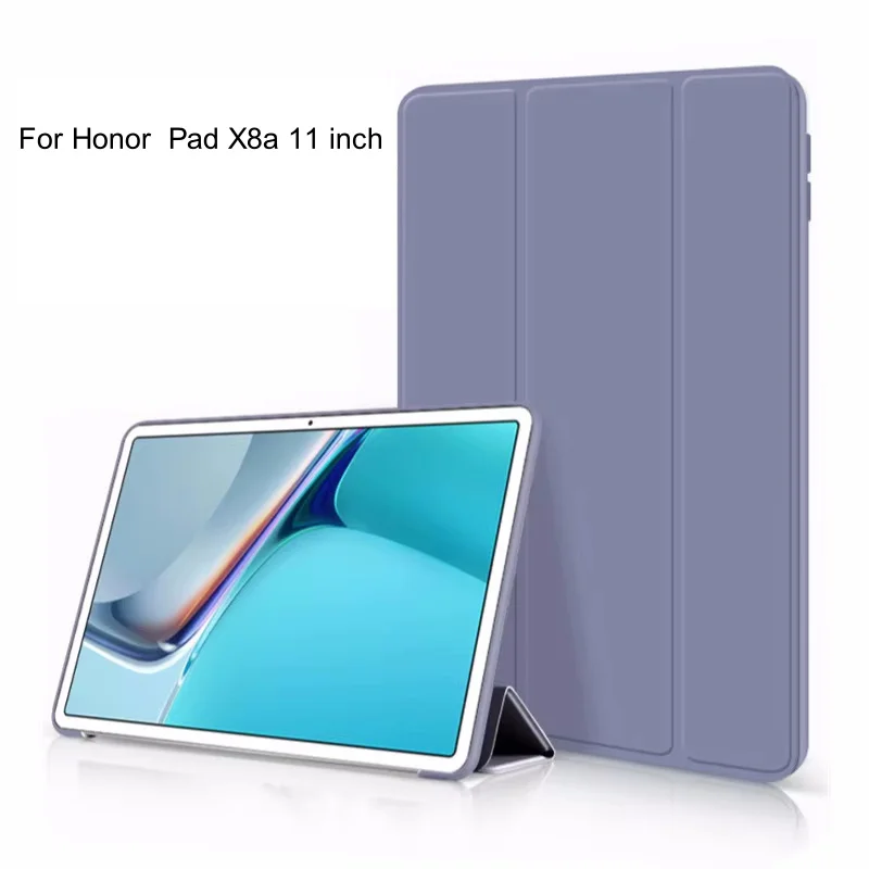 For Huawei Honor Pad X8a Case 11 inch Tri-Folding Soft Silicon Back Shell Funda for Honor Pad X8 a X8A 11 inch 2024 Tablet Cover