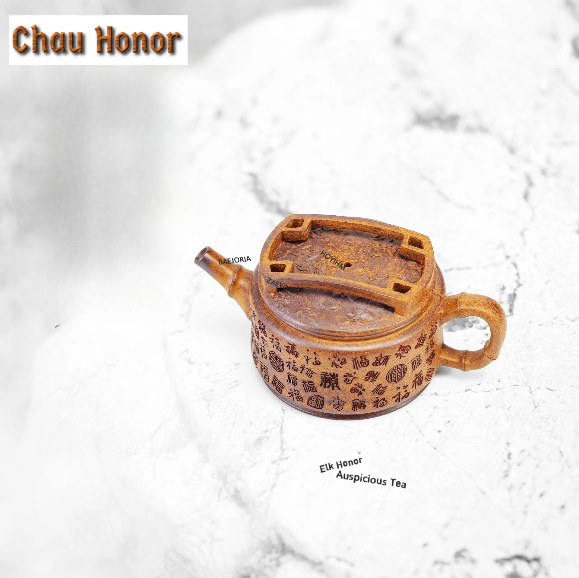 

Чайник из исинской фиолетовой глины 230 мл, ручной работы, с широким горлом, из необработанной руды, глины «Драконья кость» и золотого песка, китайский чайный набор из цзыша для чая