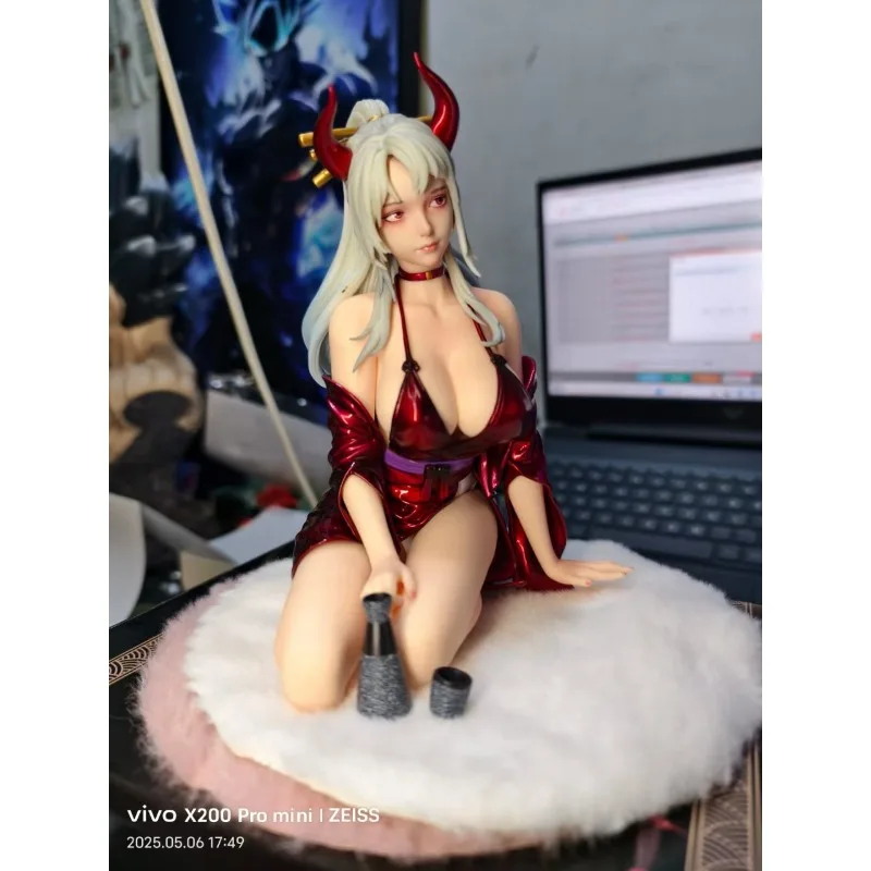 

One Piece Series Kimono Kneeling Yamato Figurine, Anime 2D GK Figurine Model Statue, Festival Gift H Figures 18 Toys
