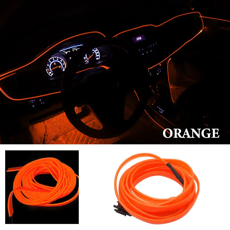 1M/2M/3M/5M Auto Innen Led Dekorative Lampe EL Verdrahtung Neon Streifen für Auto DIY Flexible Umgebungs Licht Party Atmosphäre Diode USB