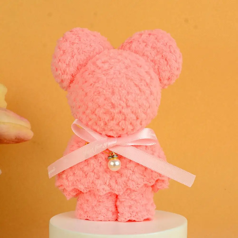 1 pezzo di cartone animato simpatico orso asciugamano regalo con custodia trasparente perfetto per matrimoni compleanni festa della mamma bomboniere natalizie
