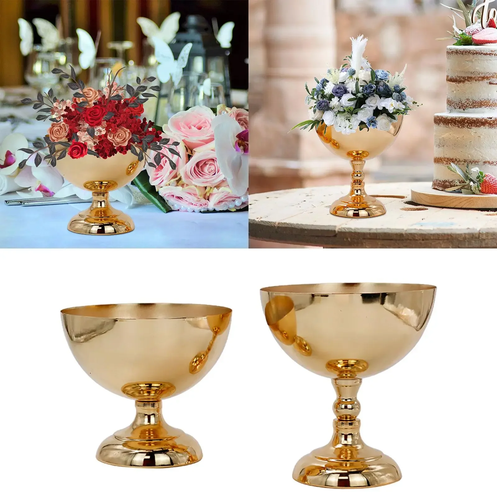 

Hot Wedding Centerpiece Flower Vase Metal Elegant Flower Stand for Ceremony Wedding Arrangement Party Tabletop Indoor Outdoor
